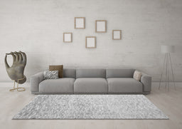 Machine Washable Abstract Gray Contemporary Rug in a Living Room,, wshcon1227gry