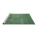 Serging Thickness of Machine Washable Contemporary Green Rug, wshcon1228