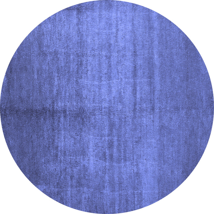 Round Machine Washable Abstract Blue Contemporary Rug, wshcon1228blu