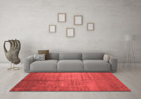 Machine Washable Abstract Red Contemporary Rug, wshcon1228red
