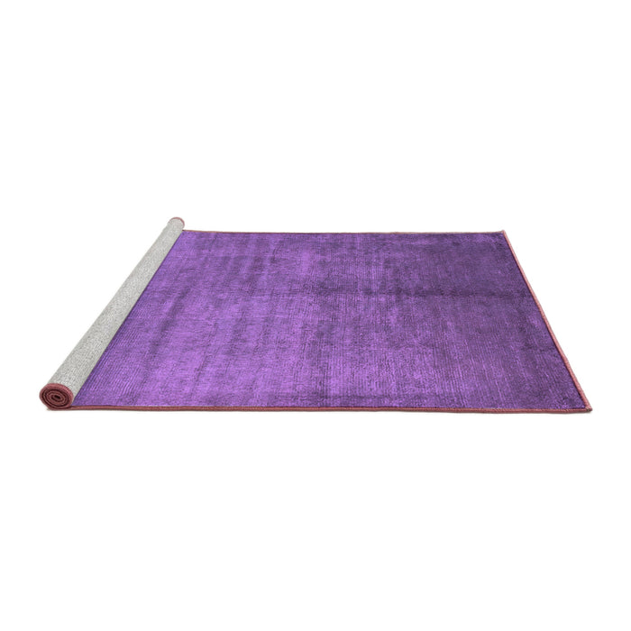 Sideview of Machine Washable Abstract Purple Contemporary Area Rugs, wshcon1228pur