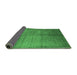 Sideview of Abstract Emerald Green Contemporary Rug, con1228emgrn