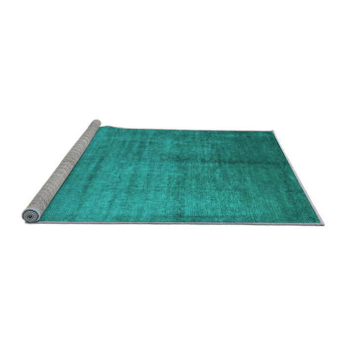 Sideview of Machine Washable Abstract Light Blue Contemporary Rug, wshcon1228lblu