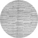 Square Abstract Gray Contemporary Rug, con1229gry