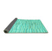 Sideview of Abstract Turquoise Contemporary Rug, con1229turq