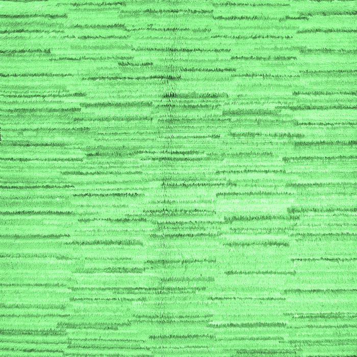 Square Machine Washable Abstract Emerald Green Contemporary Area Rugs, wshcon1229emgrn