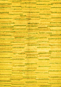 Abstract Yellow Contemporary Rug, con1229yw