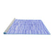 Sideview of Machine Washable Abstract Blue Contemporary Rug, wshcon1229blu