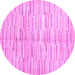 Round Machine Washable Abstract Pink Contemporary Rug, wshcon1229pnk