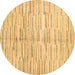 Round Abstract Brown Contemporary Rug, con1229brn