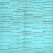 Square Abstract Light Blue Contemporary Rug, con1229lblu