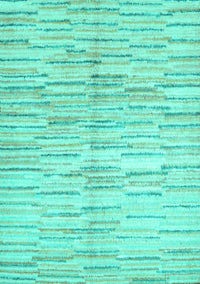 Abstract Turquoise Contemporary Rug, con1229turq