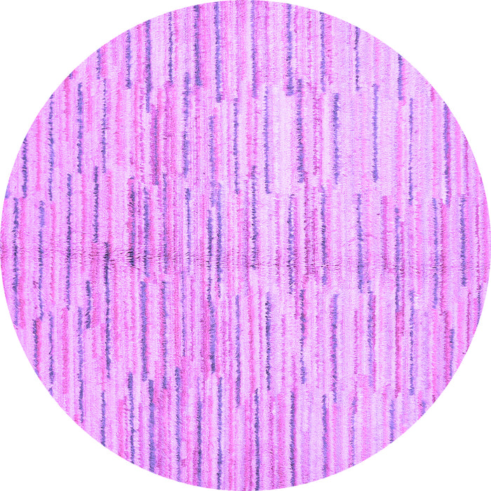 Round Machine Washable Abstract Purple Contemporary Area Rugs, wshcon1229pur