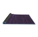 Sideview of Abstract Blue Contemporary Rug, con122blu