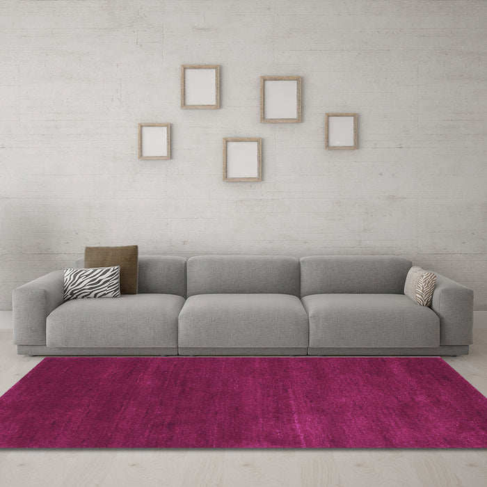 Machine Washable Abstract Purple Contemporary Area Rugs in a Living Room, wshcon122pur