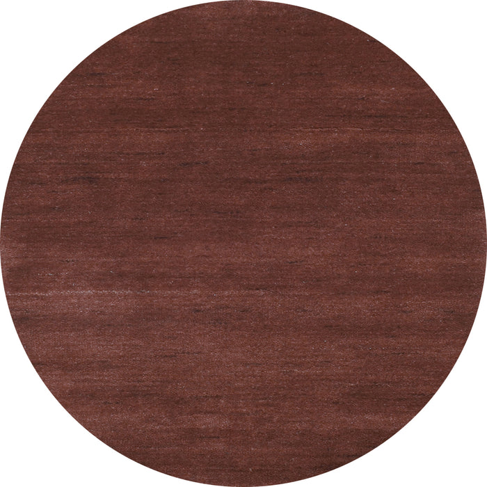 Round Abstract Light Blue Contemporary Rug, con122lblu