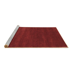 Sideview of Machine Washable Abstract Brown Contemporary Rug, wshcon122brn