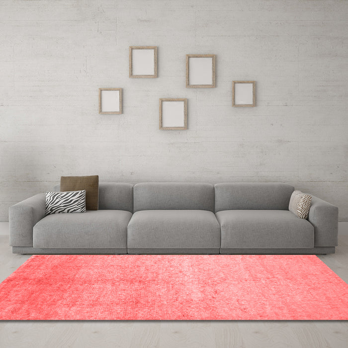 Contemporary Red Washable Rugs