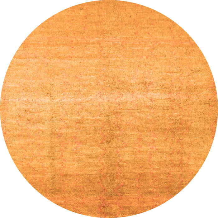 Square Abstract Orange Contemporary Rug, con1230org