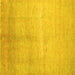 Square Abstract Yellow Contemporary Rug, con1230yw