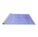 Sideview of Machine Washable Abstract Blue Contemporary Rug, wshcon1230blu