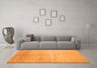 Machine Washable Abstract Orange Contemporary Area Rugs in a Living Room, wshcon1230org