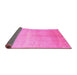 Sideview of Abstract Pink Contemporary Rug, con1230pnk