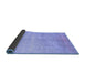 Sideview of Abstract Blue Contemporary Rug, con1230blu