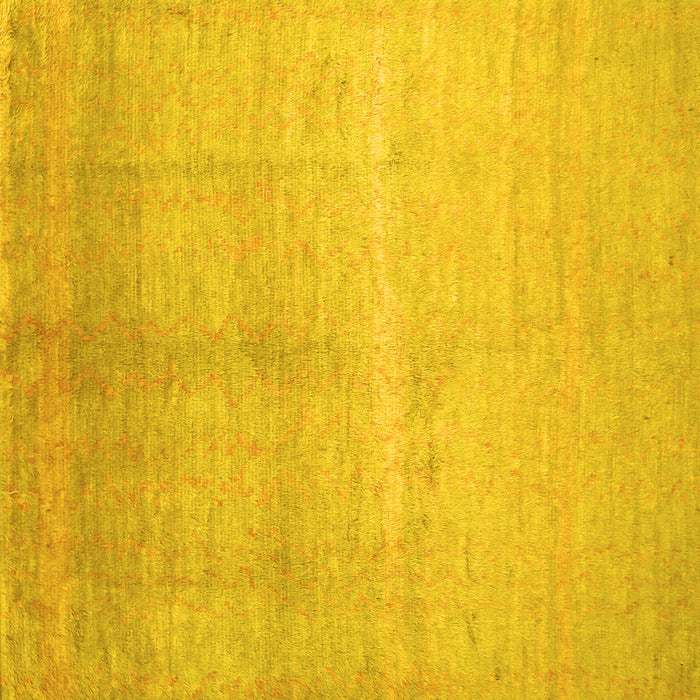 Square Machine Washable Abstract Yellow Contemporary Rug, wshcon1230yw