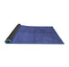 Sideview of Abstract Blue Contemporary Rug, con1231blu