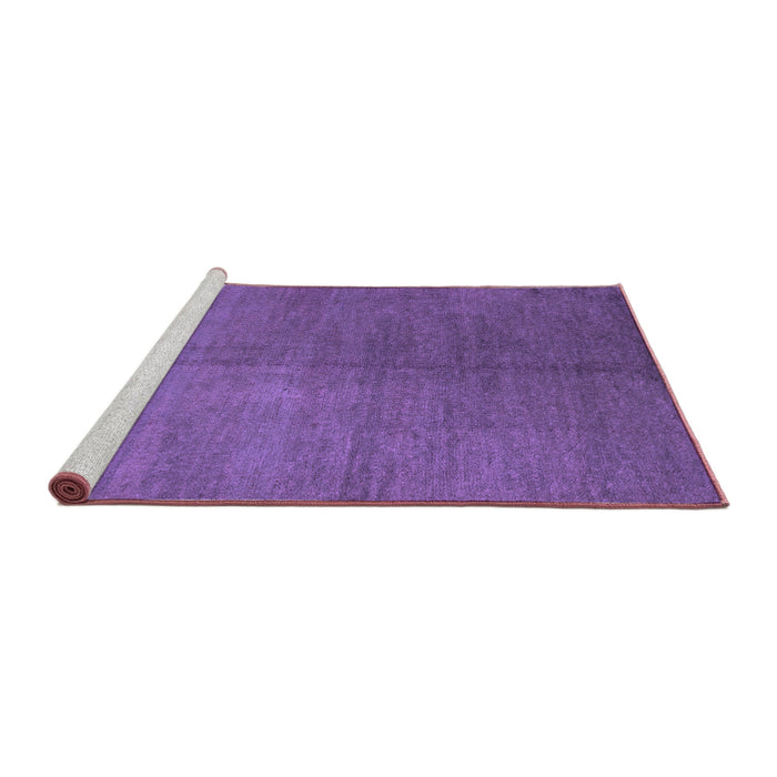 Sideview of Machine Washable Abstract Purple Contemporary Area Rugs, wshcon1231pur