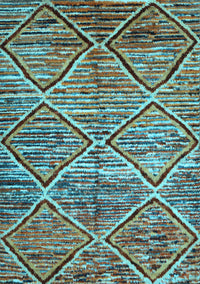 Abstract Light Blue Contemporary Rug, con1232lblu