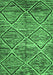 Machine Washable Abstract Emerald Green Contemporary Area Rugs, wshcon1232emgrn