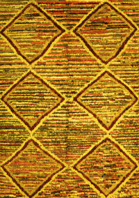 Abstract Yellow Contemporary Rug, con1232yw