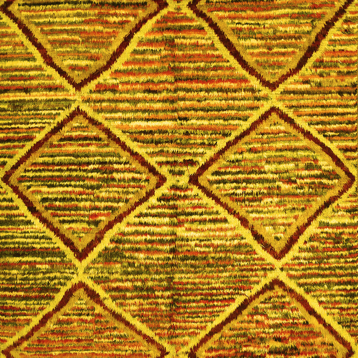 Abstract Yellow Contemporary Rug, con1232yw