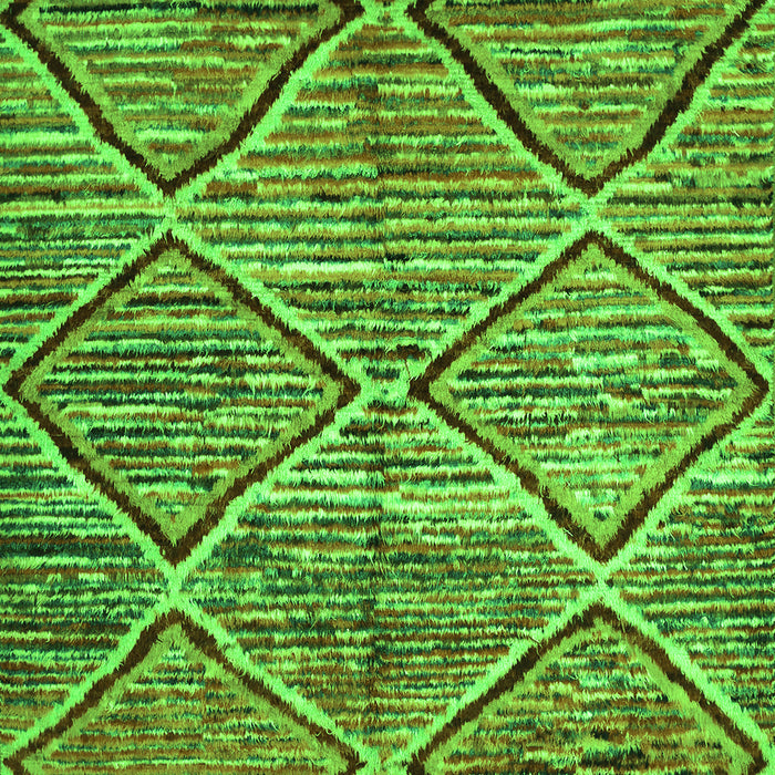 Serging Thickness of Machine Washable Abstract Green Contemporary Area Rugs, wshcon1232grn