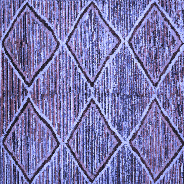 Square Machine Washable Abstract Blue Contemporary Rug, wshcon1232blu
