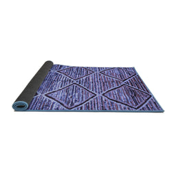 Sideview of Abstract Blue Contemporary Rug, con1232blu