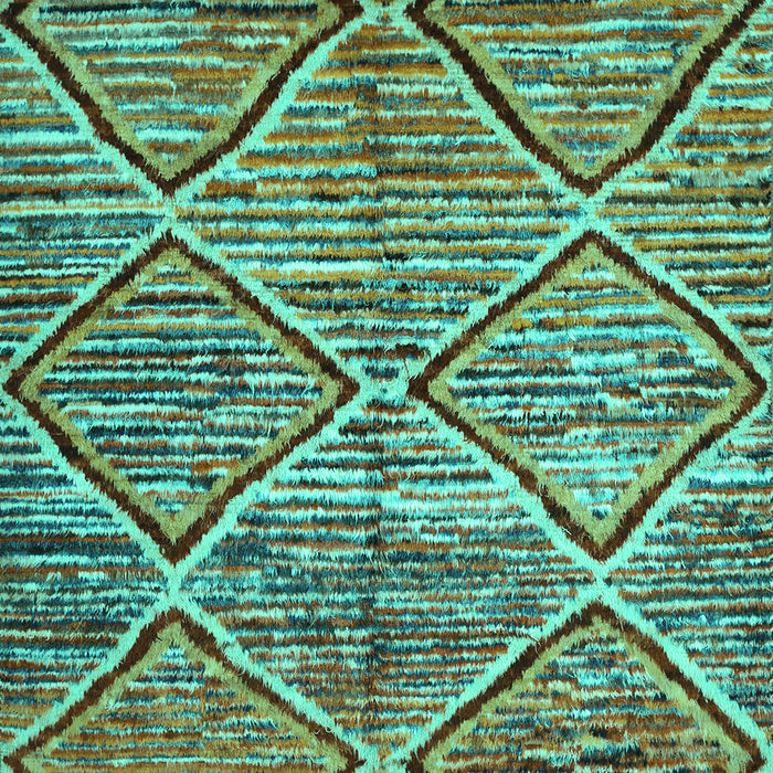 Abstract Turquoise Contemporary Rug, con1232turq