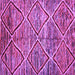 Square Machine Washable Abstract Purple Contemporary Area Rugs, wshcon1232pur