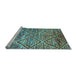 Sideview of Machine Washable Abstract Light Blue Contemporary Rug, wshcon1232lblu