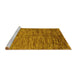 Sideview of Machine Washable Abstract Yellow Contemporary Rug, wshcon1233yw