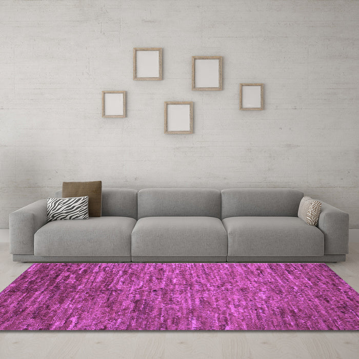 Machine Washable Abstract Purple Contemporary Area Rugs in a Living Room, wshcon1233pur