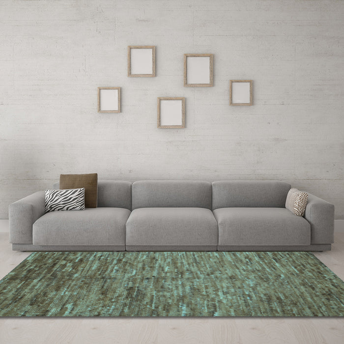 Machine Washable Abstract Light Blue Contemporary Rug in a Living Room, wshcon1233lblu