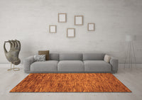 Machine Washable Abstract Orange Contemporary Rug, wshcon1233org