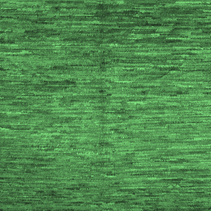 Square Machine Washable Abstract Emerald Green Contemporary Area Rugs, wshcon1233emgrn