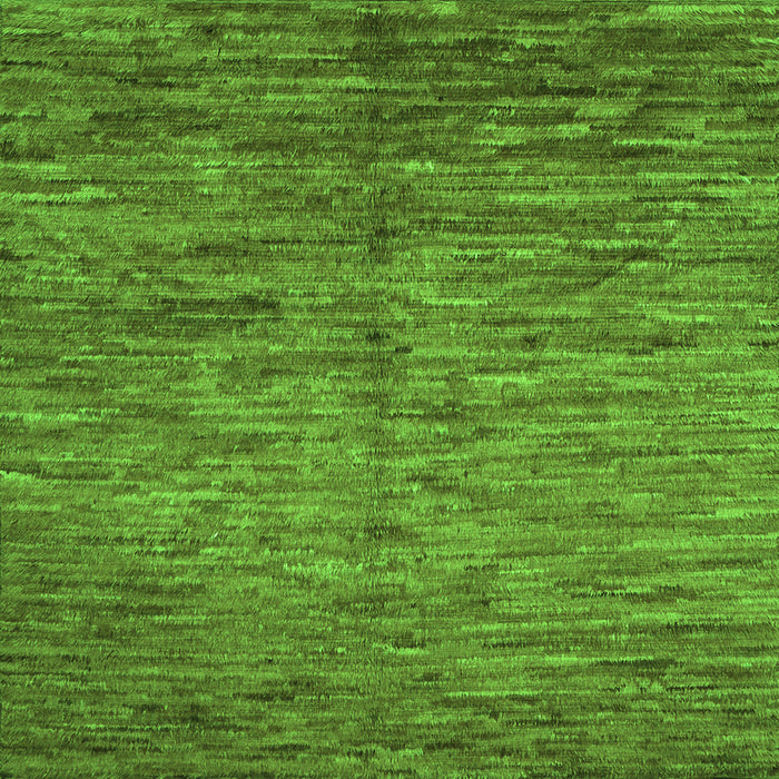 Serging Thickness of Abstract Green Contemporary Rug, con1233grn