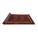 Thickness of Contemporary Dark Brown Oriental Rug, con1234