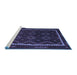 Sideview of Machine Washable Oriental Blue Traditional Rug, wshcon1234blu