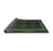 Sideview of Oriental Turquoise Traditional Rug, con1234turq